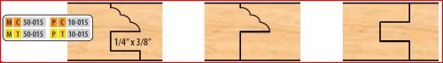 4 X 1 1/4 BORE CT 6PC 3W C&P CUTTER SET