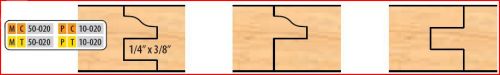 4 X 1 1/4 BORE CT 6 PC 3W C&P CUTTER SET