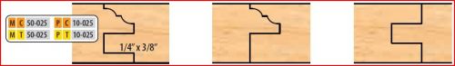 4 X 1 1/4 BORE CT 6PC 3W C&P CUTTER SET
