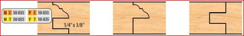 4 X 1 1/4 BORE CT 6PC 3W C&P CUTTER SET