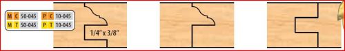 4 X 1 1/4 BORE CT 6PC 3W C&P CUTTER SET