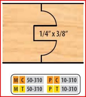 4 X 1 1/4 BORE CT 6PC 3W DBL C&P CUTTER SET