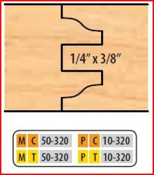 4 X 1 1/4 BORE CT 6PC 3W DBL C&P CUTTER SET