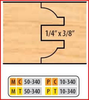 4 X 1 1/4 BORE CT 6PC 3W DBL C&P CUTTER SET