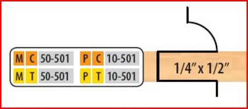 1-2PC STRAIGHT CUTTER SET CT FOR 1/4 X 1/2 T&G (10 SERIES)