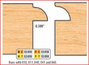 3 WING CT 1 1/4 BORE 2 PC GLASS PANEL SET