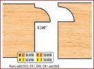 3 WING CT 1 1/4 BORE 2 PC GLASS PANEL SET