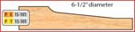 6 5/8 X 1 1/4 BORE CT RAISED PANEL SHAPER