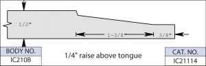 SINGLE SIDED SOLID CARBIDE PANEL RAISING INSERT