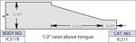 SINGLE SIDED SOLID CARBIDE PANEL RAISING INSERT