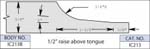SINGLE SIDED SOLID CARBIDE PANEL RAISING INSERT