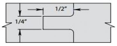 30MM WIDE SOLID CARDBIDE INSERTTO CUT TONGUE WITH EASED EDGES. SHAKER DOOR PATTERN