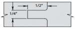 30MM WIDE SOLID CARDBIDE INSERTTO CUT TONGUE WITH EASED EDGES. SHAKER DOOR PATTERN