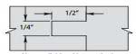 30MM WIDE SOLID CARDBIDE INSERTTO CUT TONGUE. SHAKER DOOR PATTERN