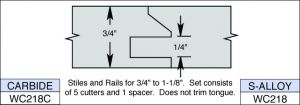 4 X 1 1/4 BORE CT 3 WING STILE & RAIL SET