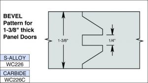 6PC CUTTER SET FOR 1 3/8" DOORS3 WING X 1 1/4"BORE CT