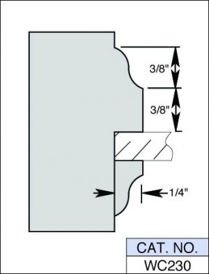 7 X 1 1/4 BORE 7 PC SA 3 WING WINDOW SASH CUTTER