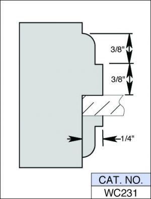 7 X 1 1/4 BORE 7 PC. SA 3 WING WINDOW SASH CUTTERSET